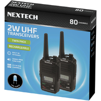 Nextech Transceiver UHF 2W 80CH PK2 BLK. DC1112