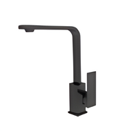 Camec Curved Black Kitchen Mixer Tap