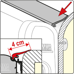 Fiamma Awning Rain Guard M 550cm Length. 98655Z015