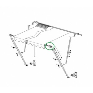 Carefree Spring Assm Cam End For 8' To 17' Awn. R00925WHT / R00925WHT-A