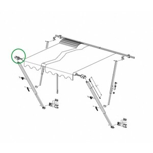 Carefree Black Spring Assm Non-Cam End For 8' To 18' AWN. R00923BLK / R00923BLK-A