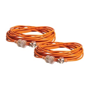 Aussie Traveller 15Amp Extension Lead 15m, 2 Pack