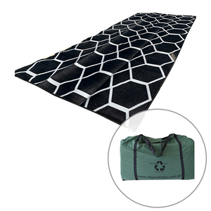 DLG Australia 240 x 540 cm Recycled Mat, Black/Light Grey with Bag