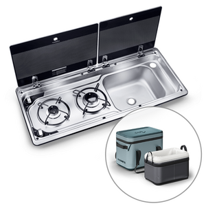 Dometic MO9722 2 Burner Combination Stove with Sink