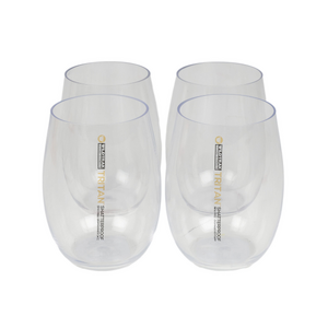 Wildtrak Tritan 4 Pack Stemless Wine Glasses 444ml