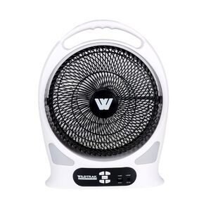 Wildtrak 30cm Fan with Lithium Rechargeable Battery & LED Light