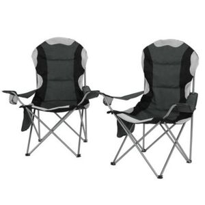 Weisshorn Grey Camping Folding Chair 2PCS