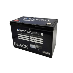 Invicta Black 12V 100Ah Lithium Battery with Bluetooth