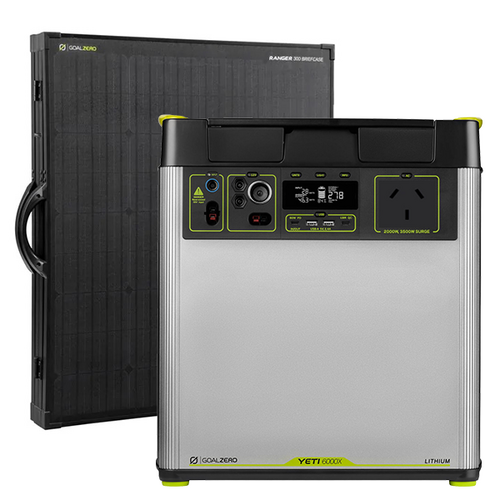 Goal Zero Yeti 6000X Lithium Portable Power Station + Ranger 300 Solar Panel Pack