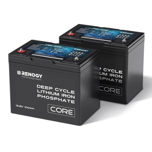 Renogy 12V 2 x 100Ah Core Series Deep Cycle Lithium Iron Phosphate Battery, Twin Pack